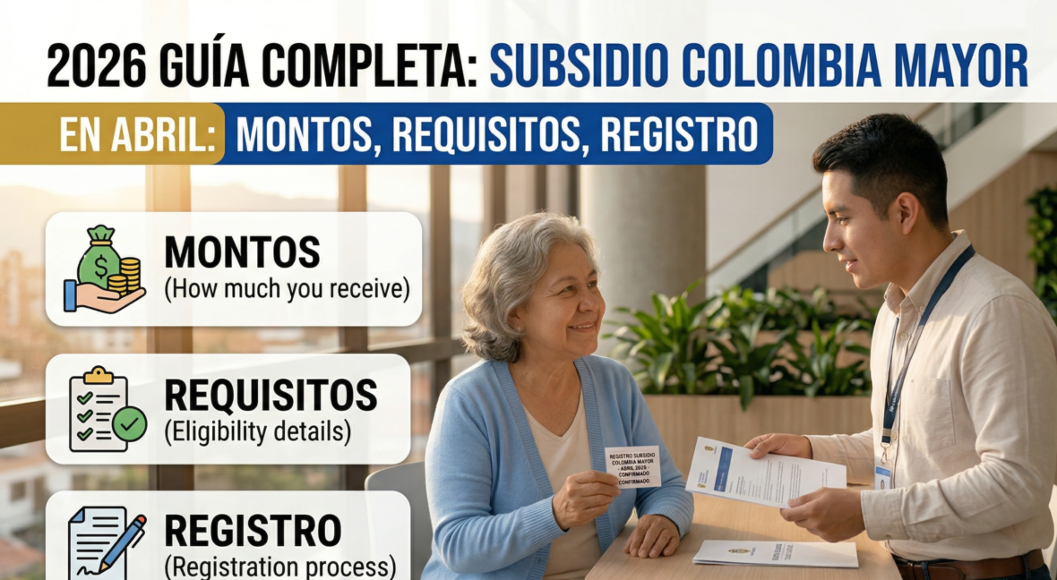 Subsidio para Adultos Mayores en Colombia durante Abril